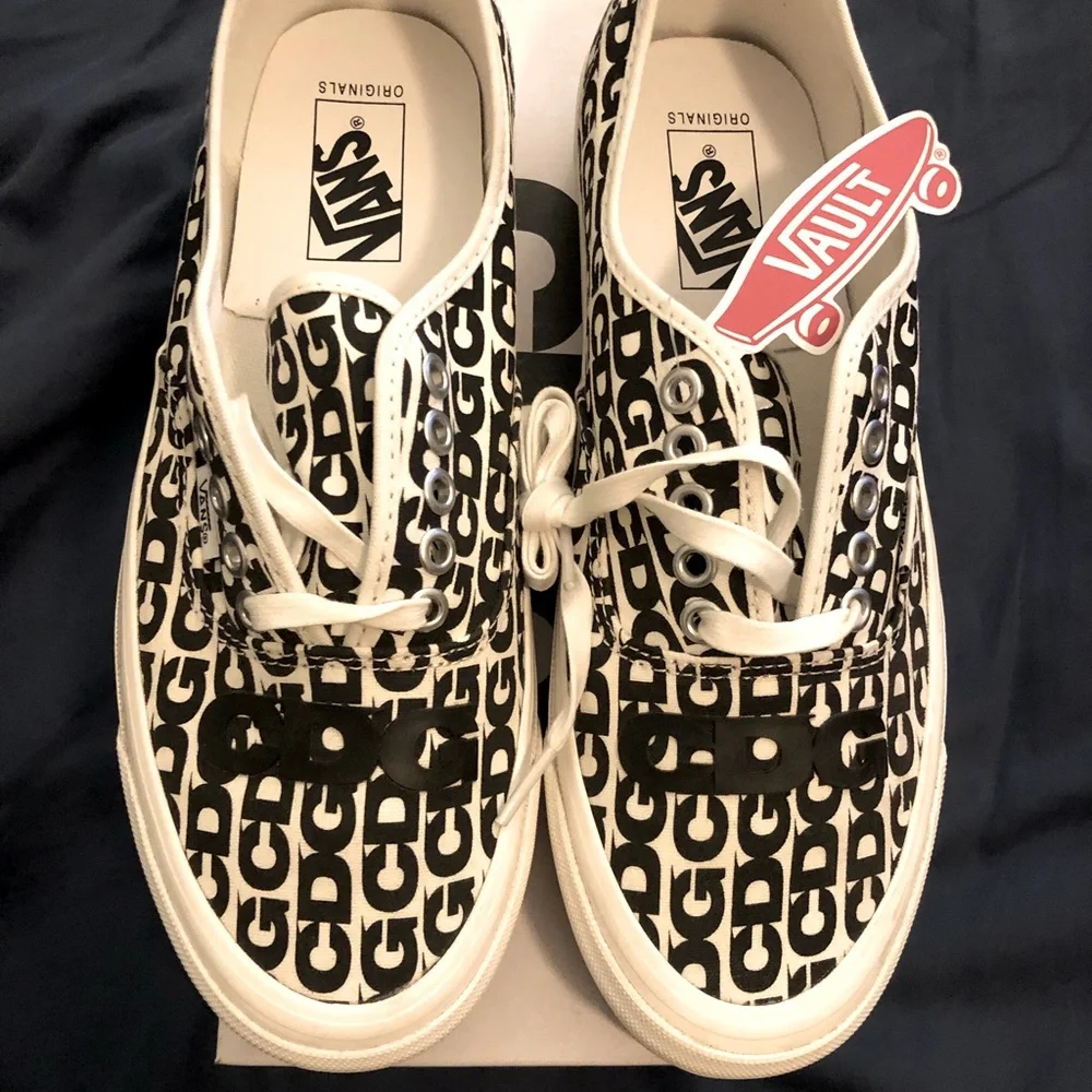 Comme des Garçons x OG Authentic LX ‘CDG Print - Blanc De Blanc’ worn once sz8.5 - Picture 1 of 10